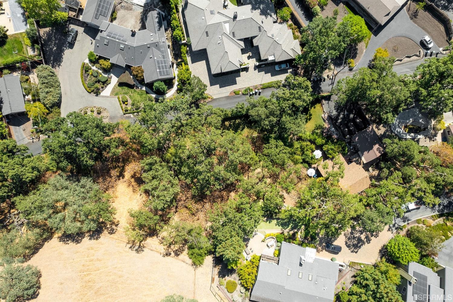 201 Castle Hill Ranch Road Walnut Creek, CA 94595 - Photo 43 of 44 an aerial view of residential house with outdoor space and trees all around