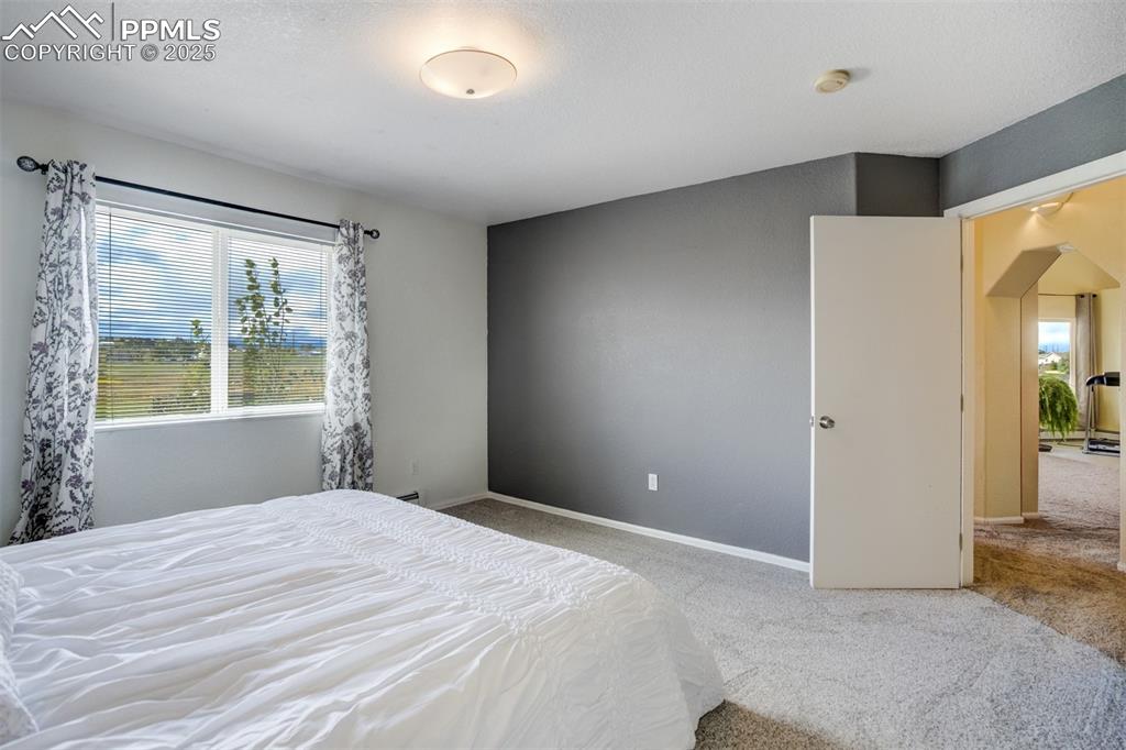 6275 Meridian Road Peyton, CO 80831 - Photo 19 of 50 a bedroom with a bed and a large window