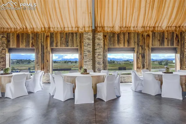 a view of an ocean and a mountain