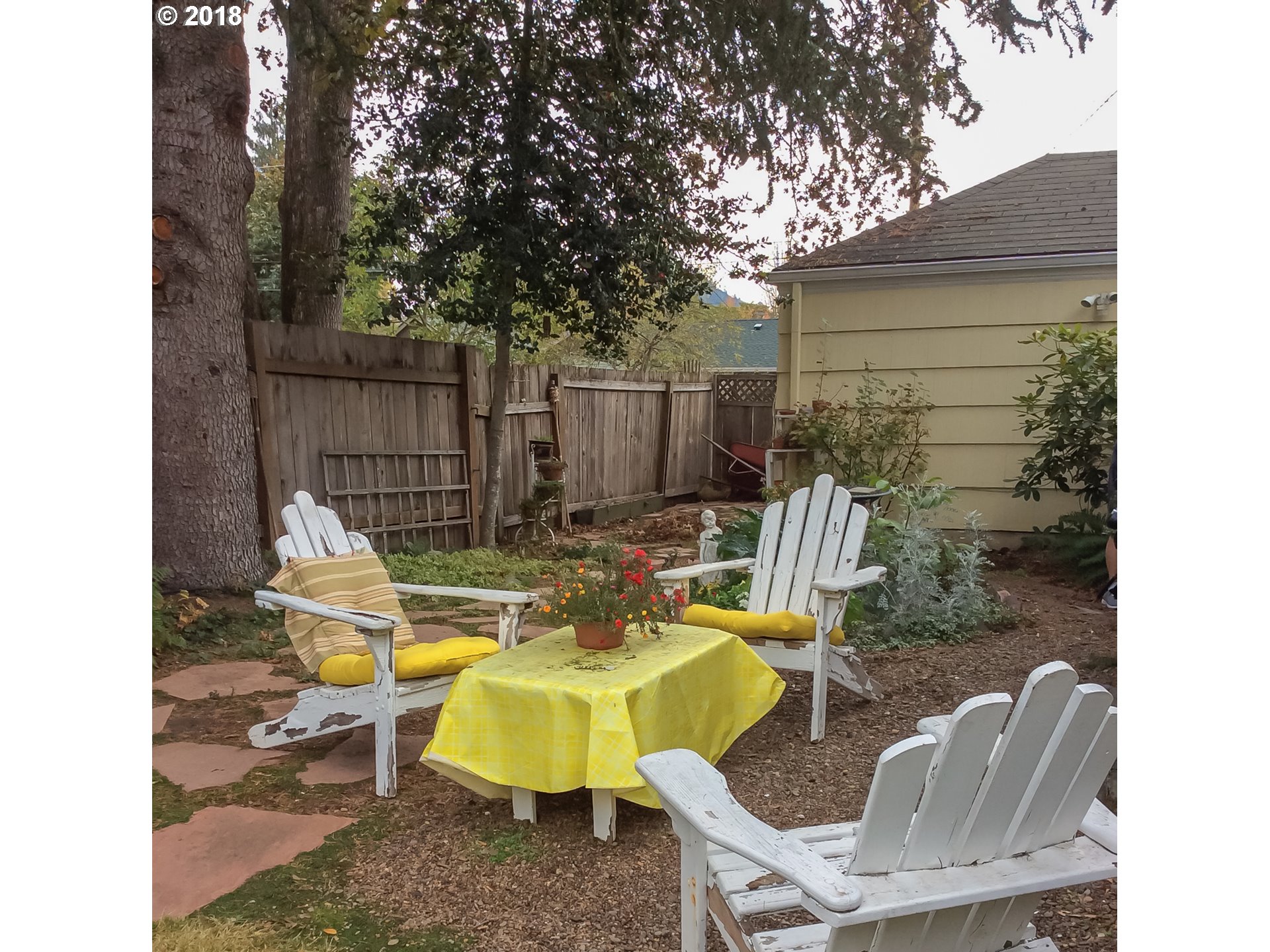 551 6th Street Springfield, OR 97477 - Photo 12 of 12 a view of backyard with swimming pool and sitting area