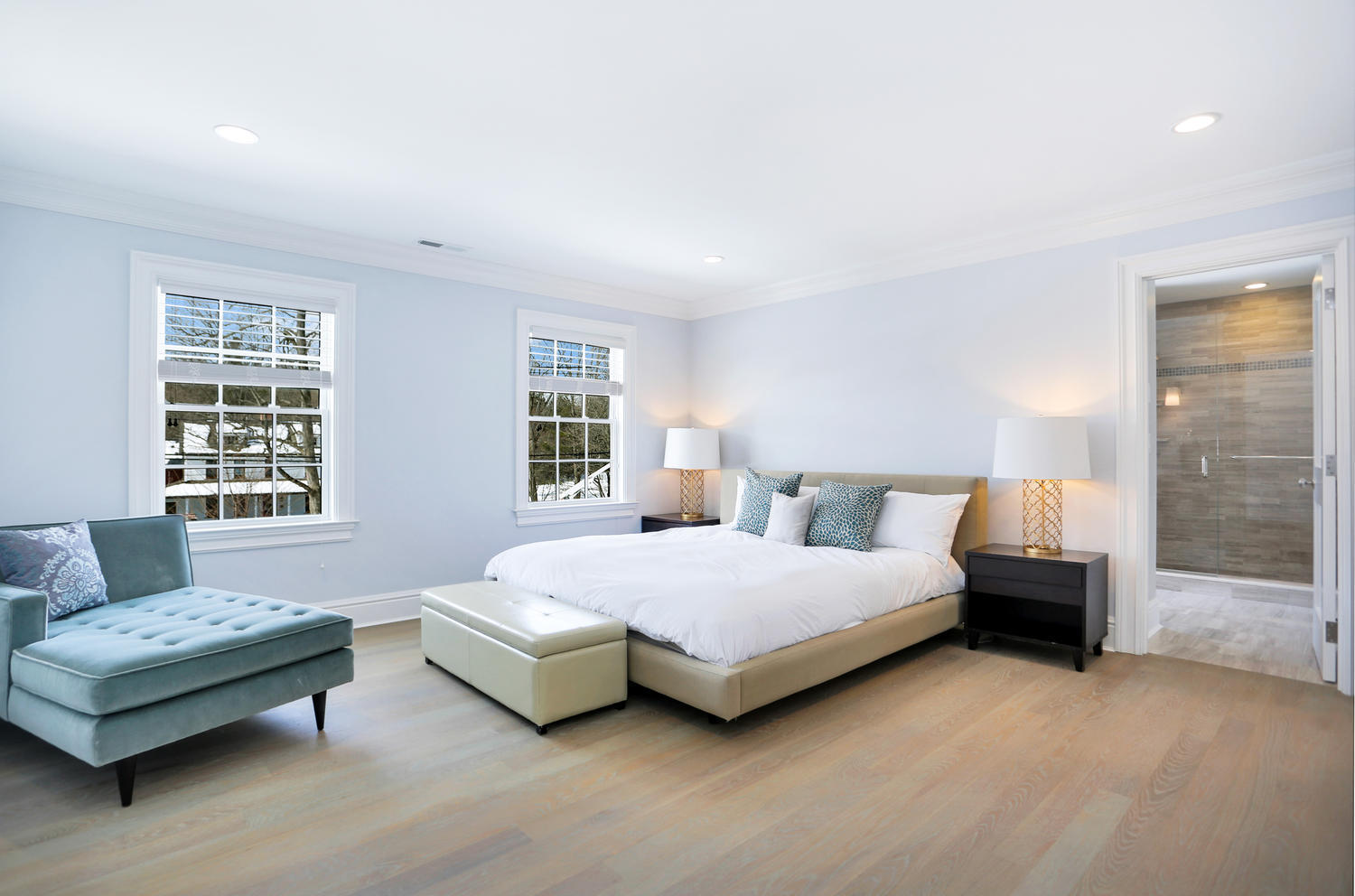 50 White Oak Shade Road New Canaan, CT 06840 - Photo 21 of 38 a bedroom with a bed and a couch