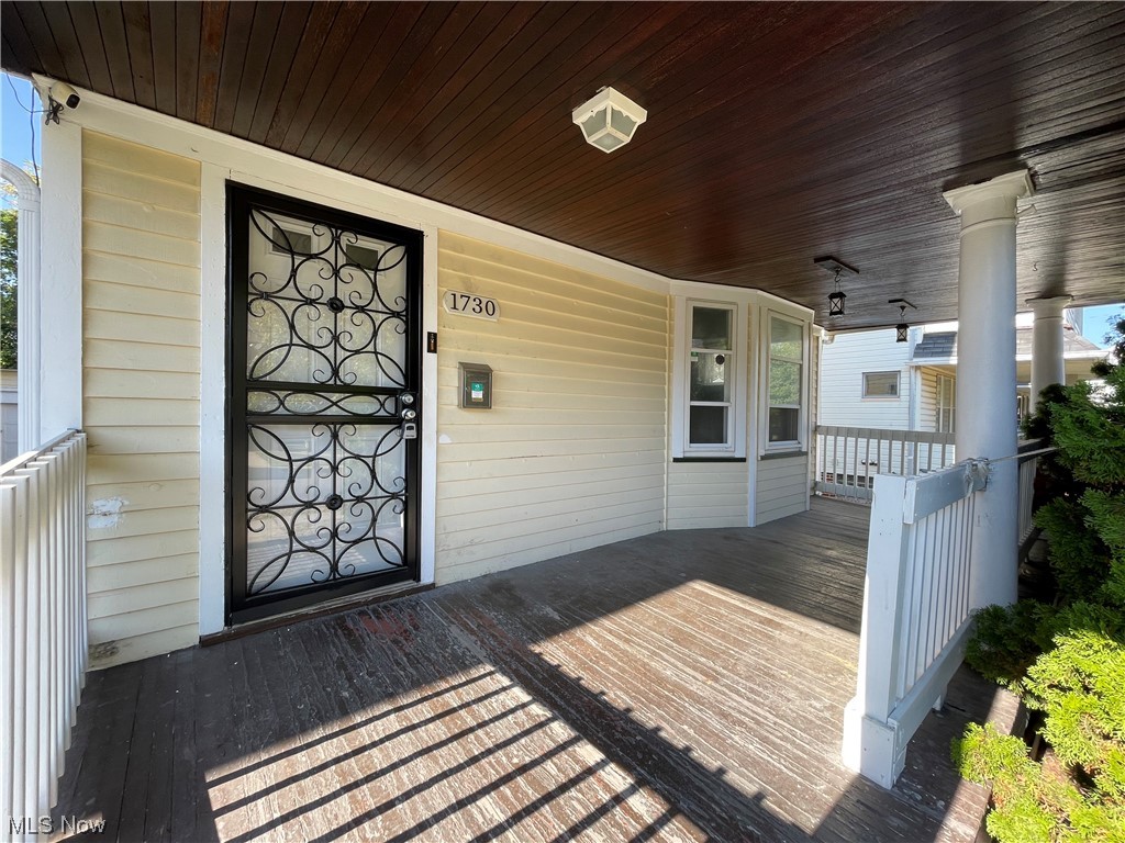 View of front porch