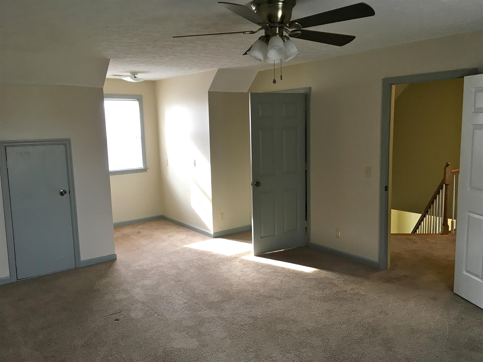 2735 New Hall Road Greenbrier, TN 37073 - Photo 23 of 26 an empty room with closet and a chandelier fan