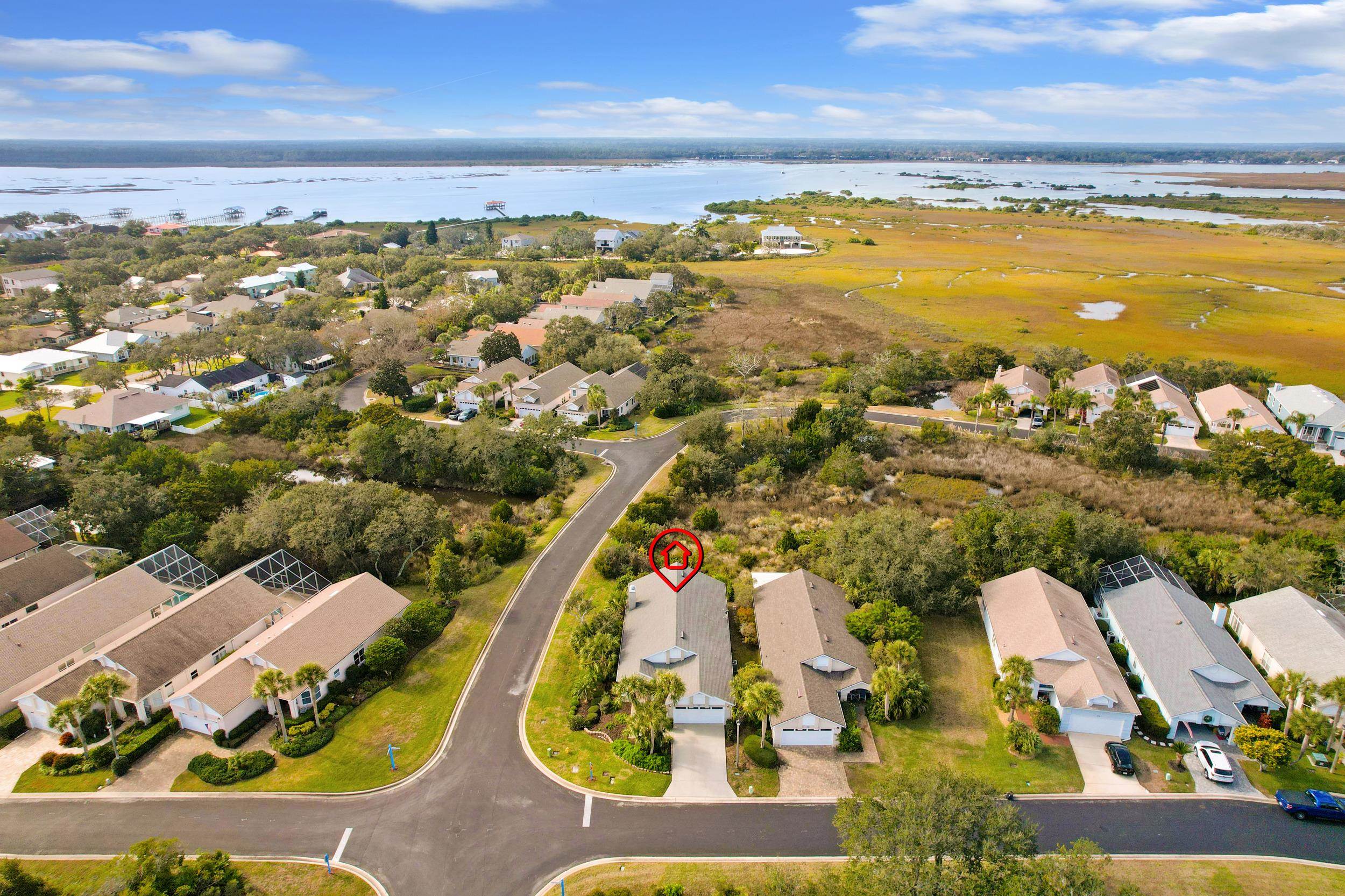 101 Marsh Place North St. Augustine, FL 32080 - Photo 5 of 42 an aerial view of residential building with ocean view