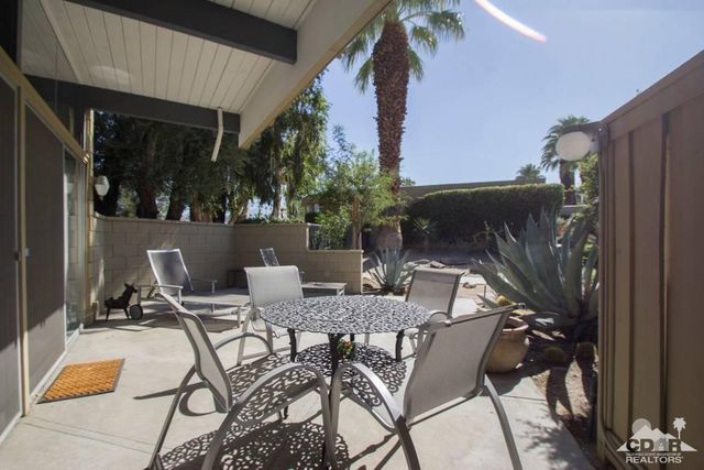 a view of an outdoor seating area