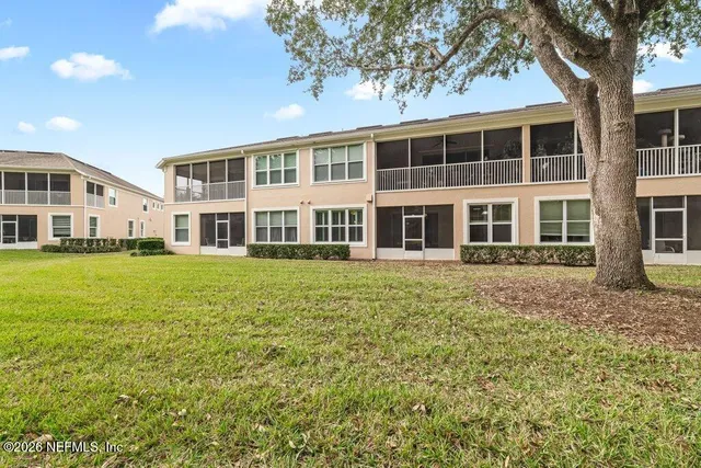 a view of a ground with a trees