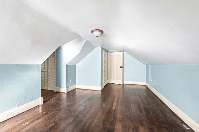 a front view of a building with street view