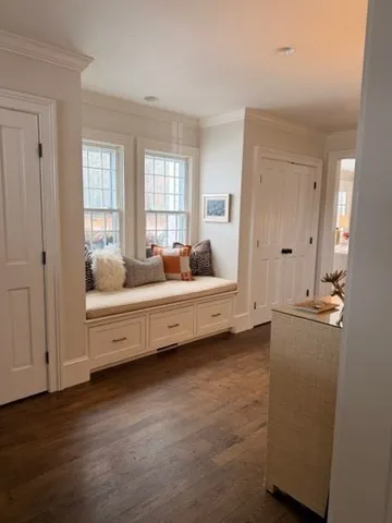 a room with furniture and window