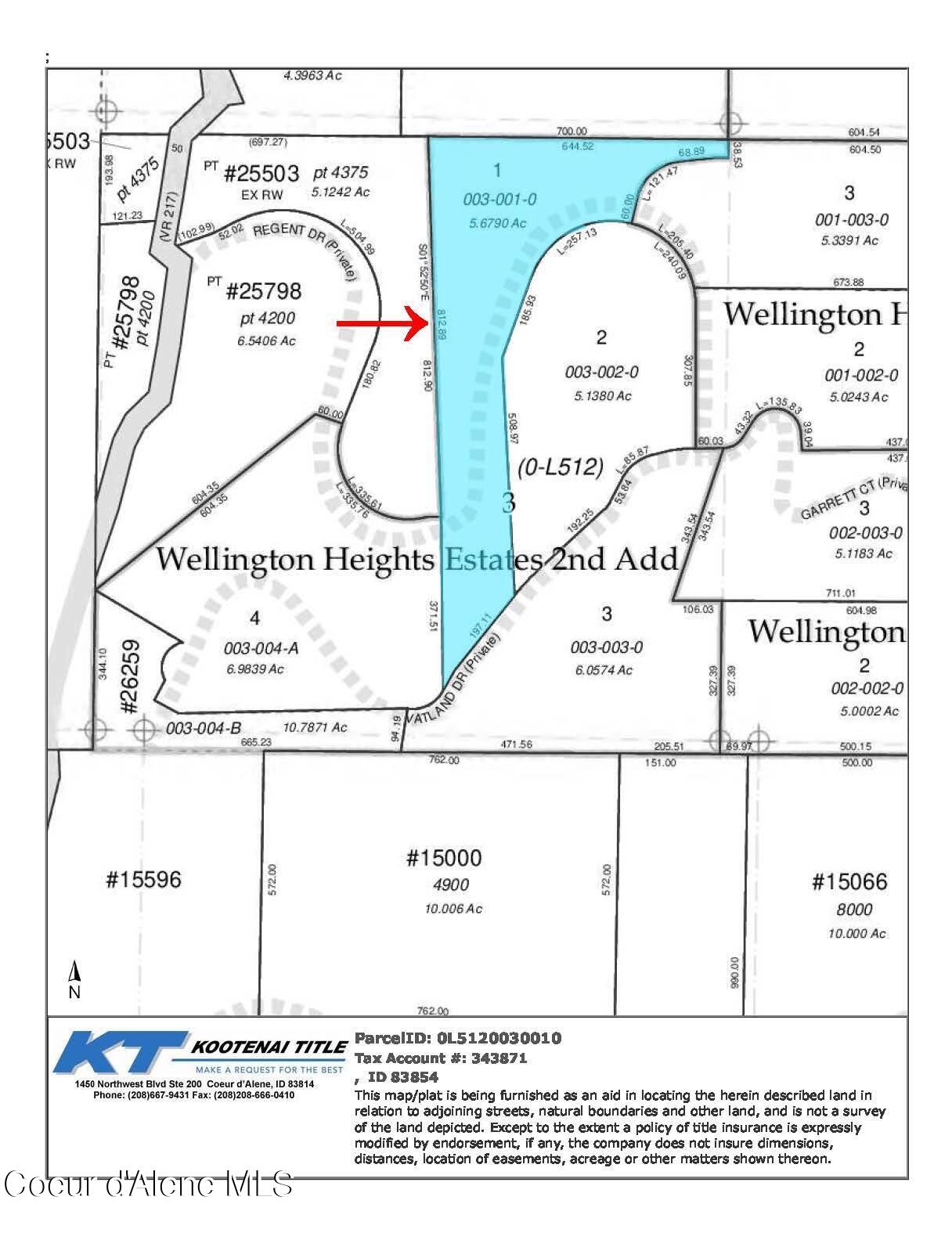 3 Regent Drive Post Falls, ID 83854 - Photo 16 of 16 Plat Map