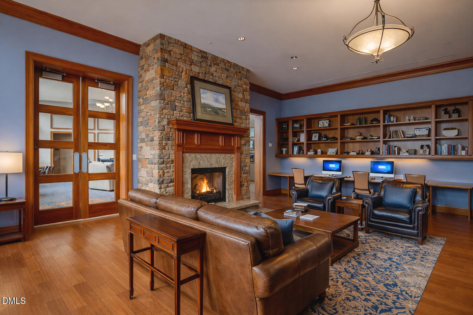 555 Tomkins Loop Cary, NC 27519 - Photo 47 of 50 a living room with furniture and a fireplace