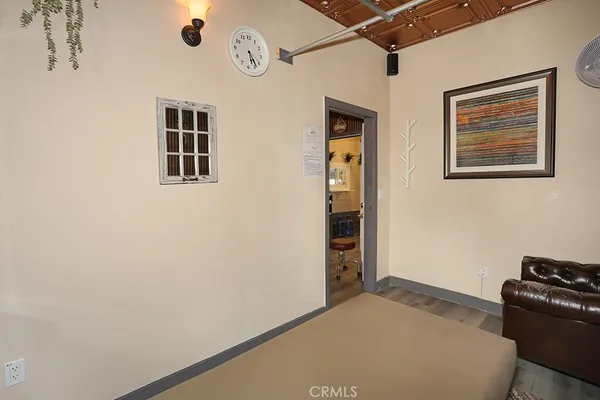 a kitchen with a refrigerator and stove