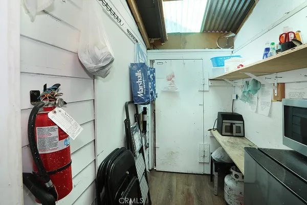 a view of storage and utility room