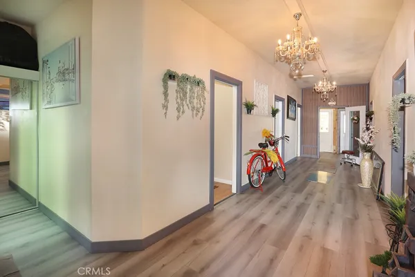 a view of a hallway with interior of the house