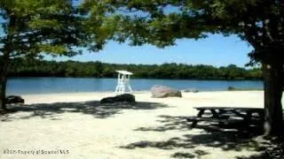 a view of a lake with a mountain