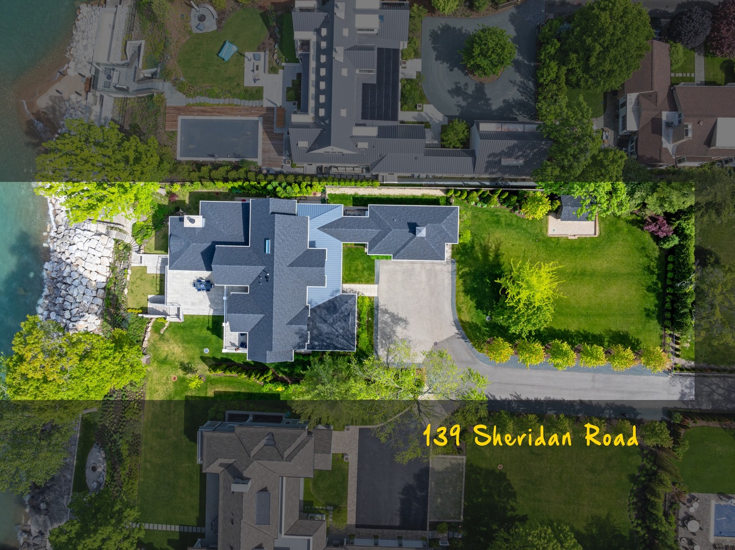 139 Sheridan Road Winnetka, IL 60093 - Photo 51 of 51 an aerial view of a house with a garden