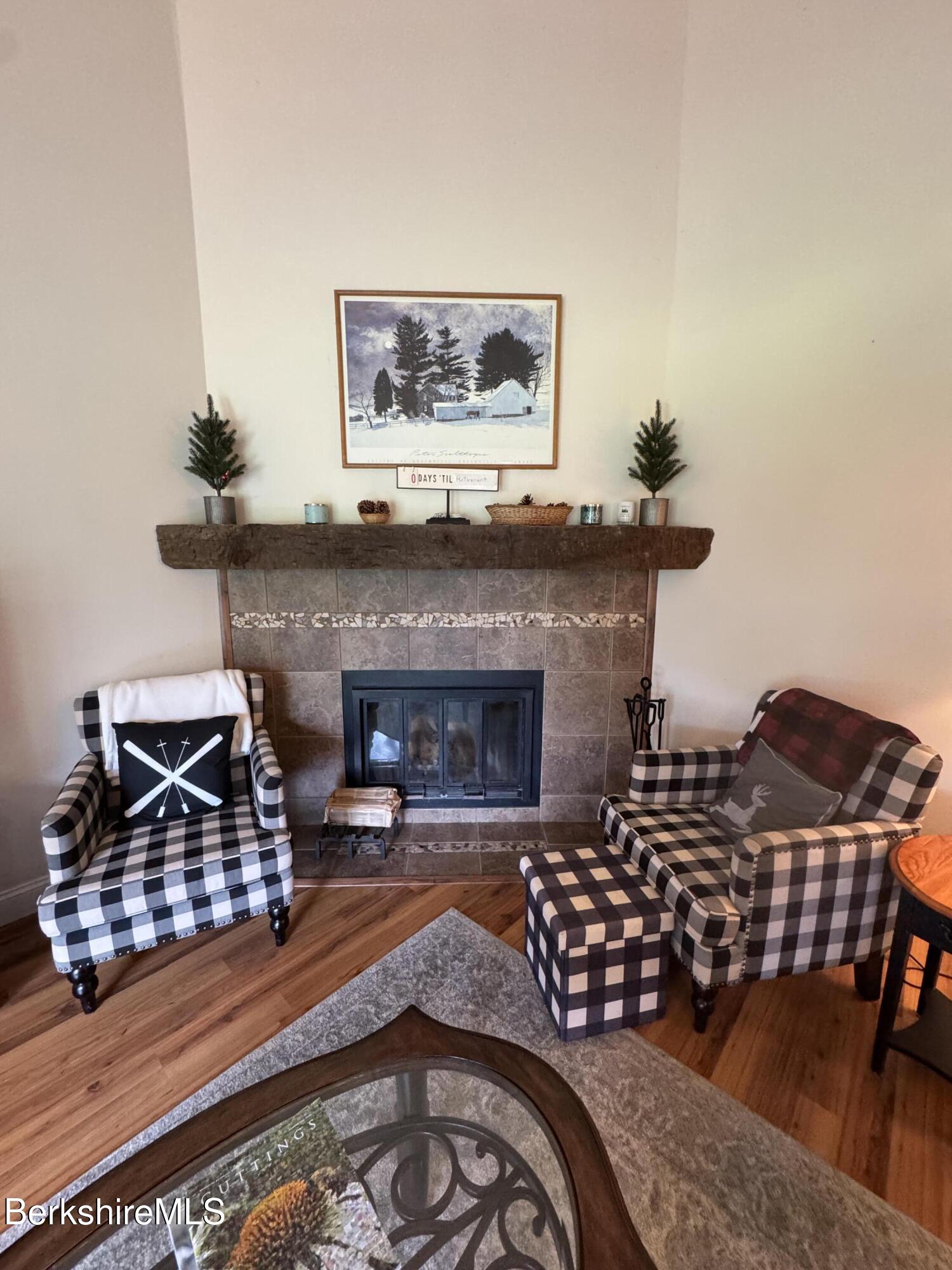 37 Corey Road, Unit 73 Hancock, MA 01237 - Photo 14 of 24 a living room with furniture and a fireplace