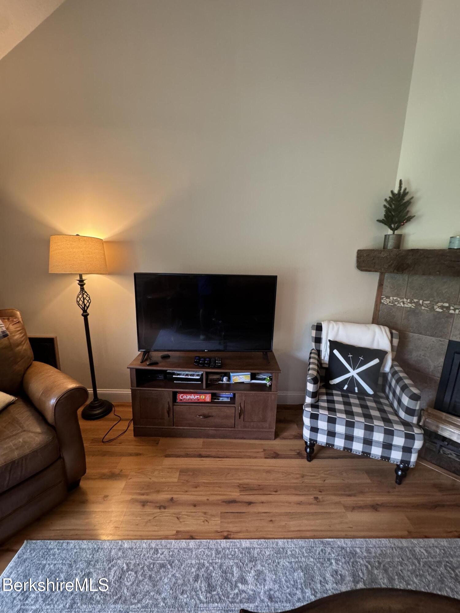 37 Corey Road, Unit 73 Hancock, MA 01237 - Photo 15 of 24 a living room with furniture and a flat screen tv