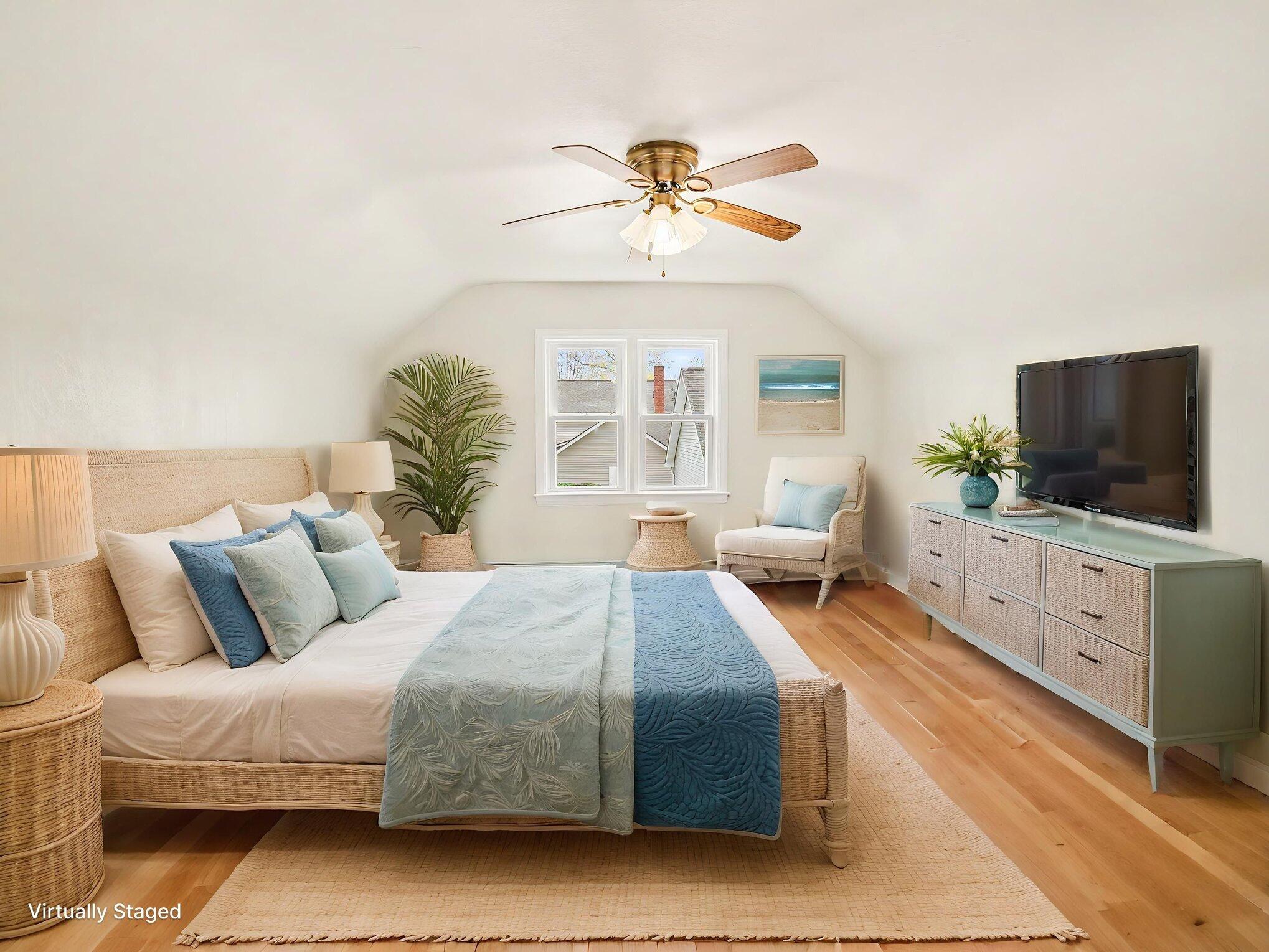 258 3rd Street Pentwater, MI 49449 - Photo 26 of 50 Staged Upper Level Bedroom