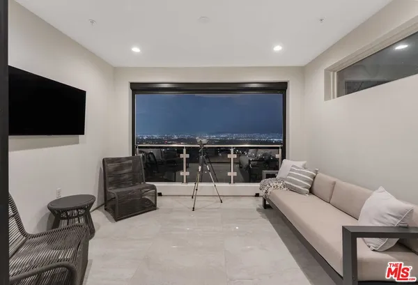 a view of an outdoor space with seating area