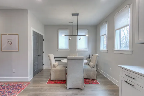 a living room with furniture and window