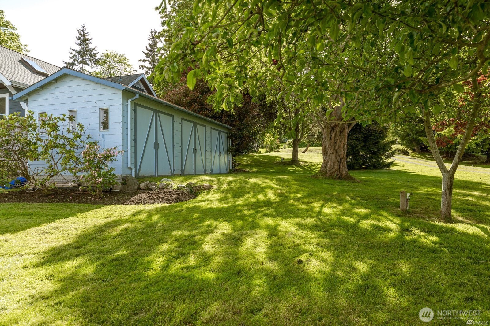 5341 South Bercot Road Freeland, WA 98249 - Photo 31 of 37 a view of a yard with plants and large trees