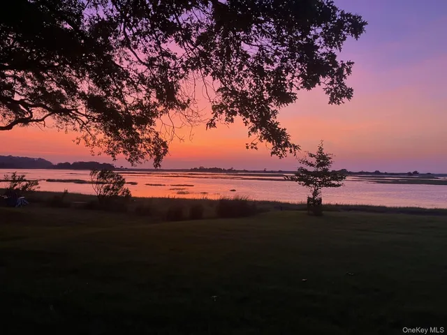 a view of lake from yard