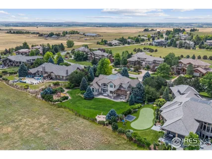 an aerial view of multiple house