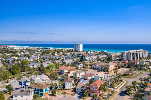 an aerial view of a city