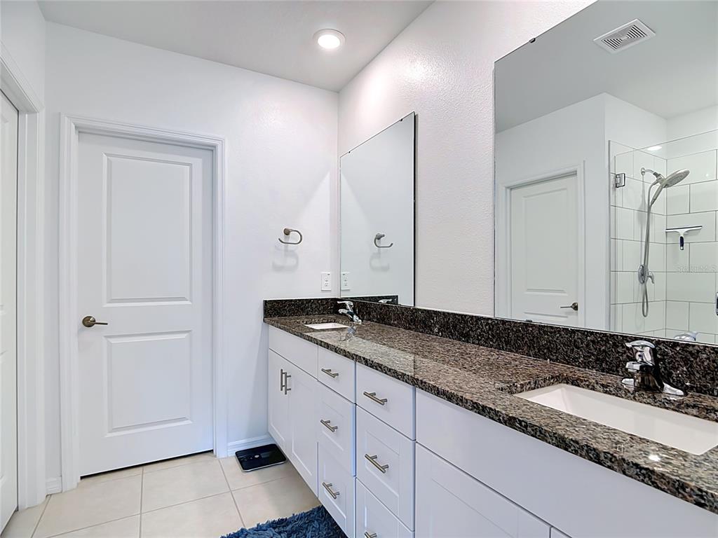 1633 Red Loop Lakeland, FL 33801 - Photo 33 of 60 a bathroom with a granite countertop sink and a mirror