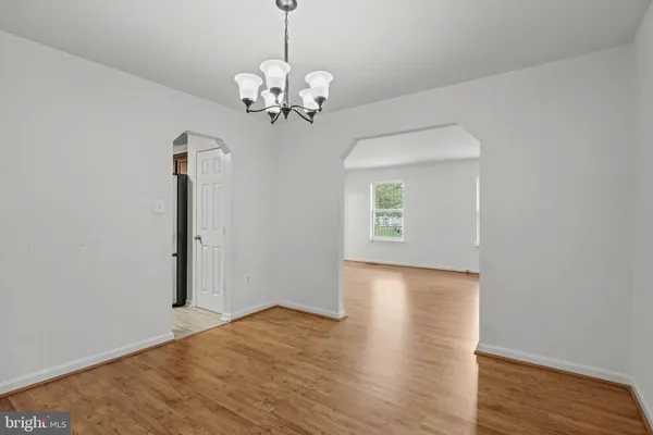 a view of livingroom with chandelier