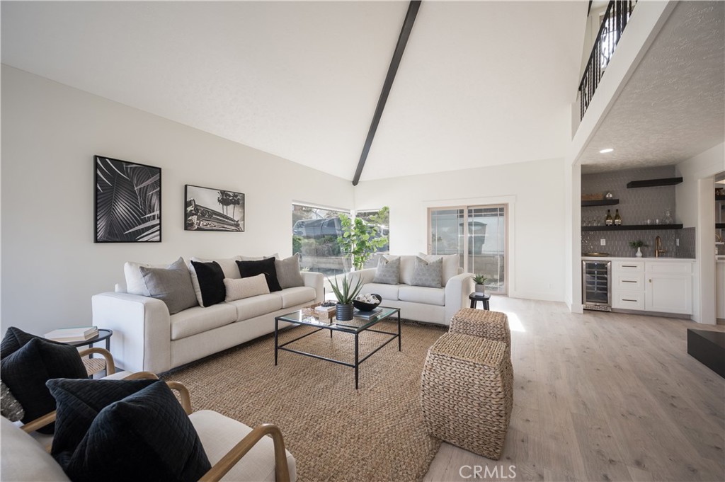 a living room with furniture and a couch