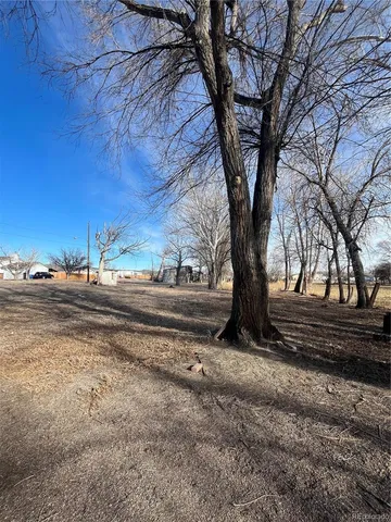 a view of yard covered with snow in outdoor