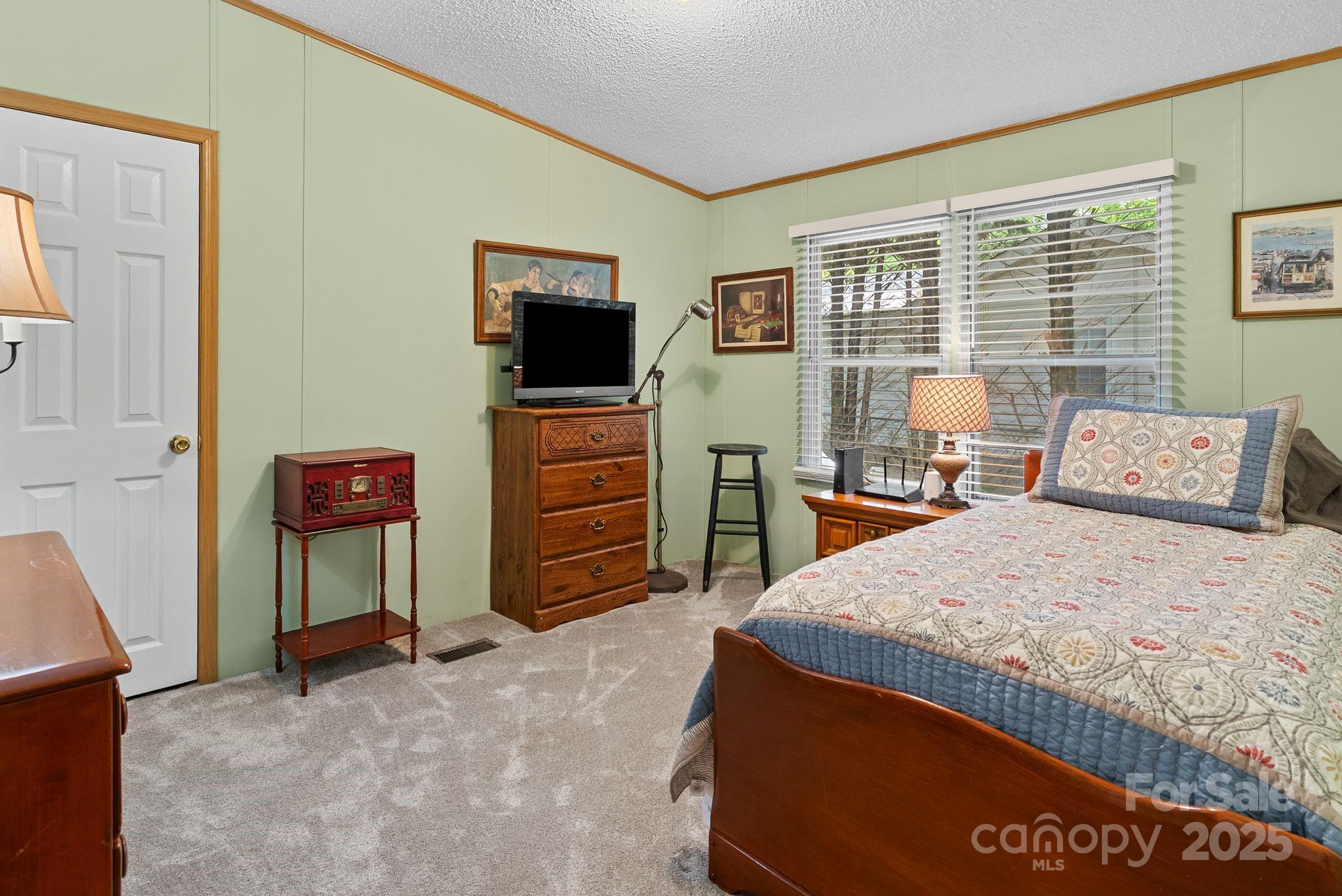 213 Old State 10 Road Black Mountain, NC 28711 - Photo 24 of 44 a bedroom with a bed and a television