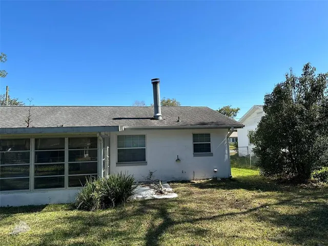 a backyard of a house