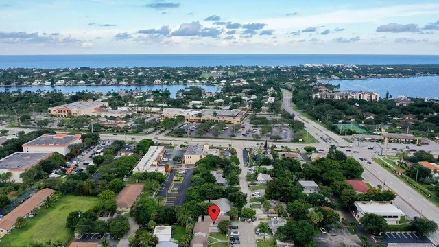 an aerial view of multiple house