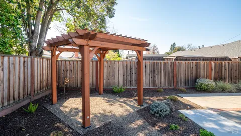 a backyard of a house