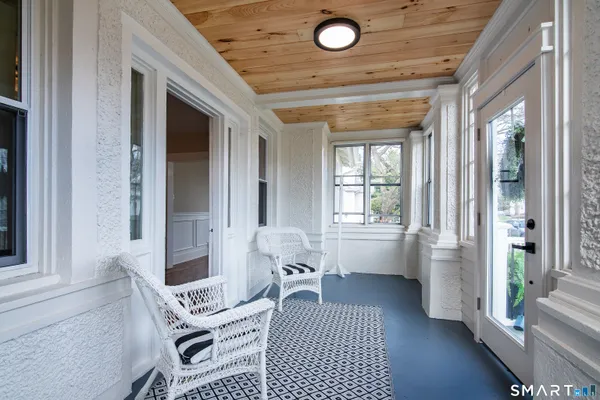 a room with furniture and windows