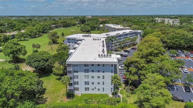 a view of a lake with a city
