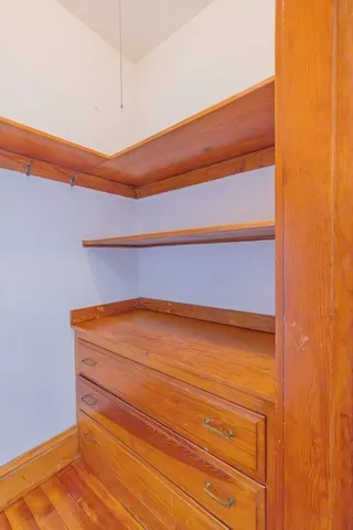 a close view of closet