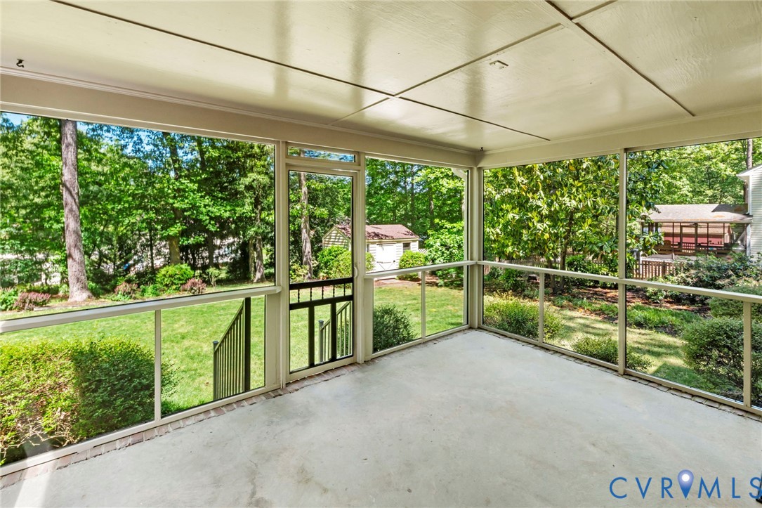 11520 Ivywood Road Chester, VA 23831 - Photo 32 of 35 fully screened rear porch overlooking private back