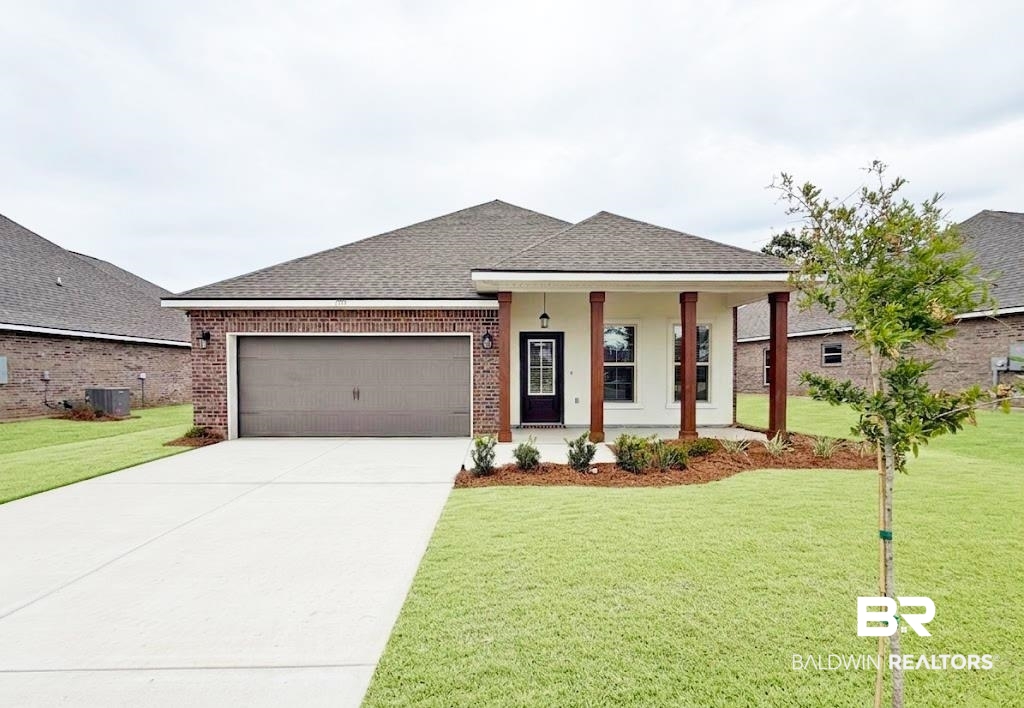 1753 Breckinridge Place Foley, AL 36535 - Photo 1 of 24 Contemporary single-story residence with a covered front porch featuring four wood-look columns