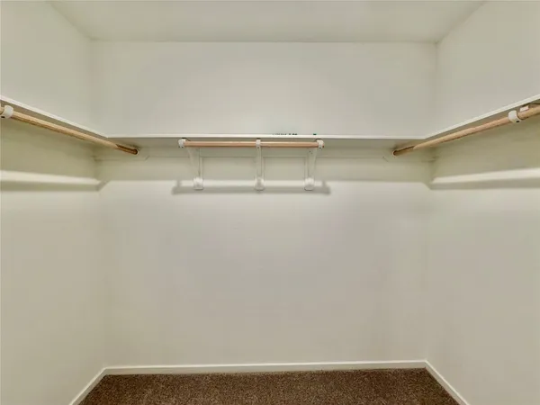 a view of small space with racks on the wall