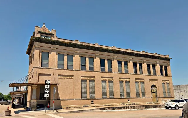 a front view of a building