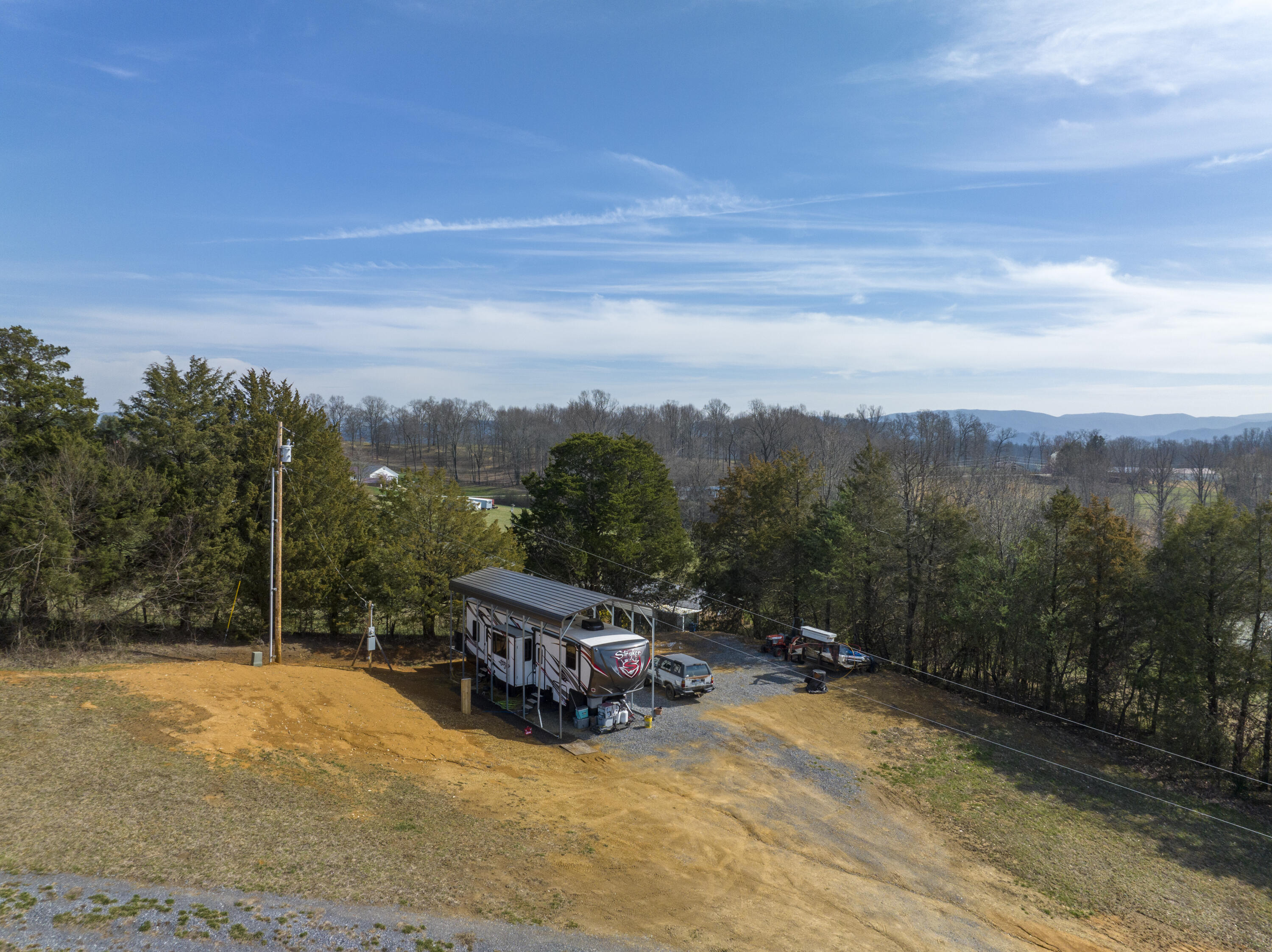 595 Newt Good Road Telford, TN 37690 - Photo 31 of 67 Camper/Toy Hauler Aerial