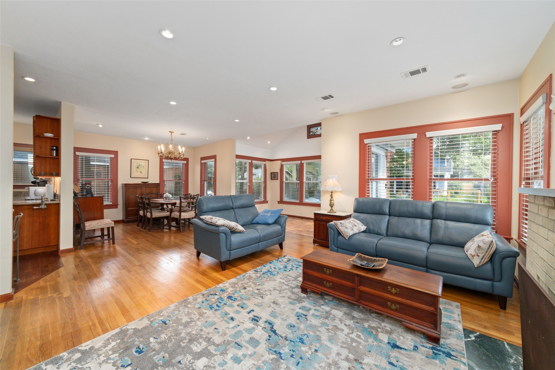 1613 California Street Houston, TX 77006 - Photo 13 of 50 Thoughtfully connected to the dining room and kitchen, the living spaces flow beautifully while preserving the distinct character of each room. Designed for conversation, celebration, and everyday life.