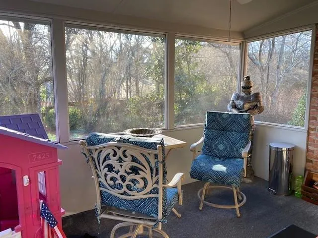 view of living room and window