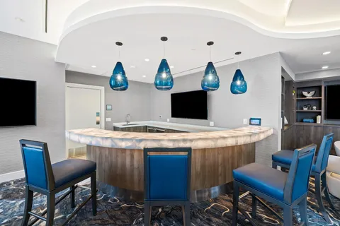 a view of a bathtub in a bathroom