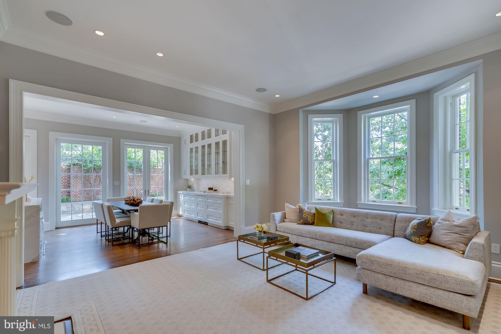 1315 31st Street Northwest Washington, DC 20007 - Photo 6 of 16 Family Room Open to Kitchen/Dining Room