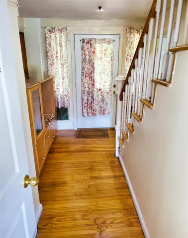a dining room filled with furniture