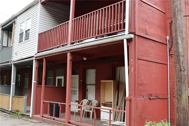 front view of a building with a glass door